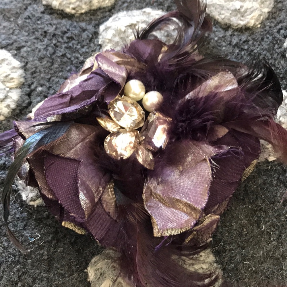 Closet Cleanout! Purple clip on flower